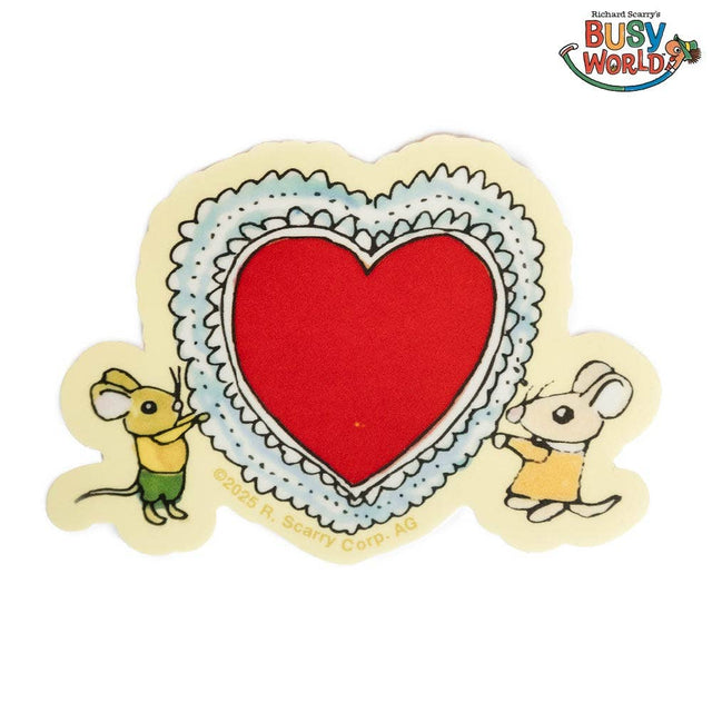 3P4 x Richard Scarry® Valentine - Mice Heart Sticker