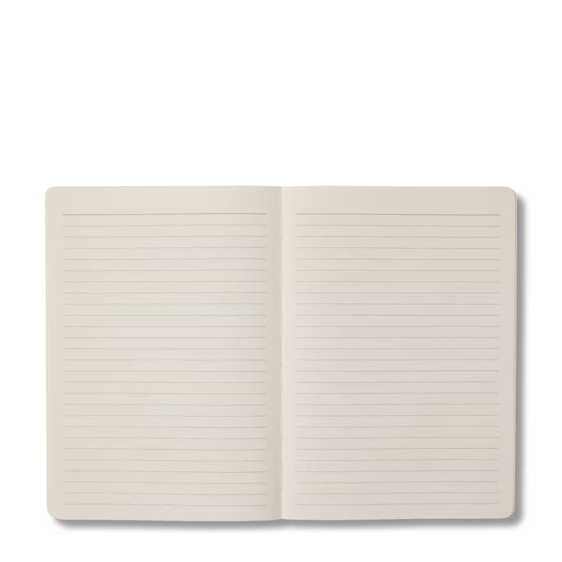 Any Day Now Open Bound Notebook Ideas - Notes A5 Butter Yellow Smiley