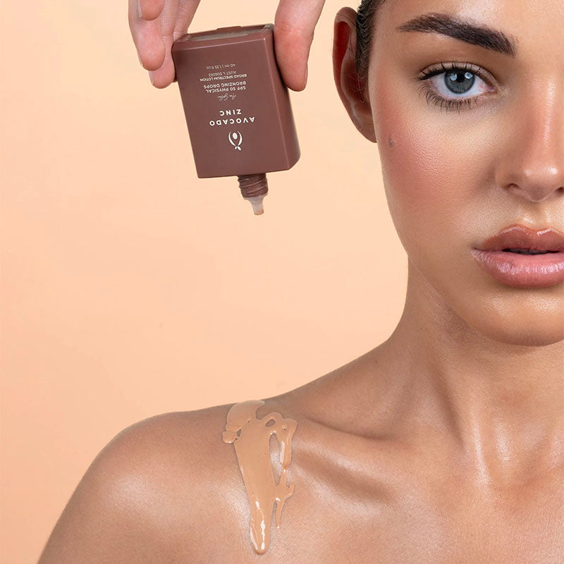 Avocado Zinc SPF50 Physical Bronzing Drops swatch