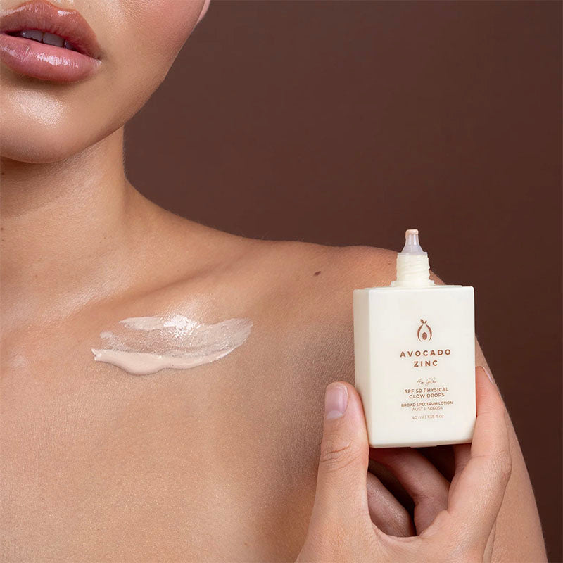 Avocado Zinc SPF50 Physical Glow Drops swatch