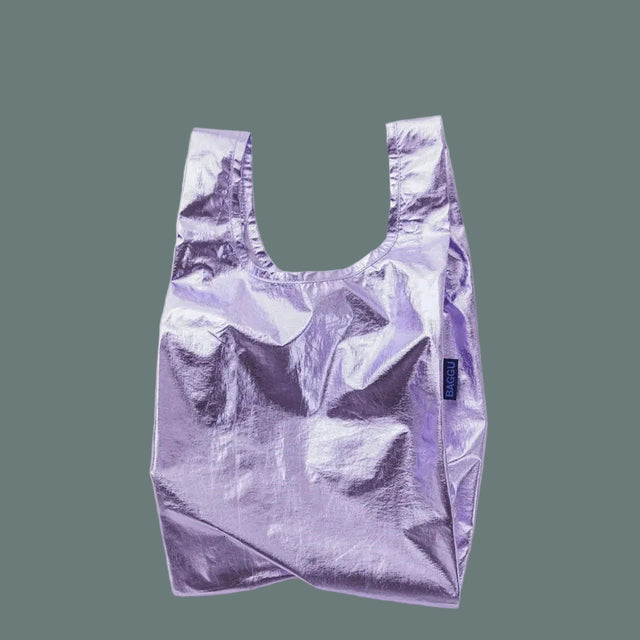 Baggu Baby Baggu Mini Reusable Shopping Bag Lavender Metallic