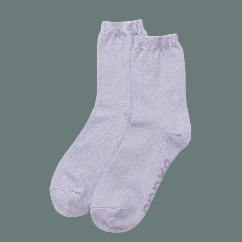 Baggu Crew Socks Lilac Metallic