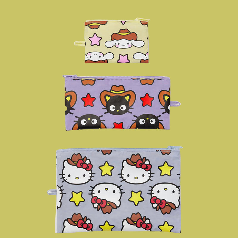 Baggu Flat Pouch Set - Hello Kitty + Friends Western