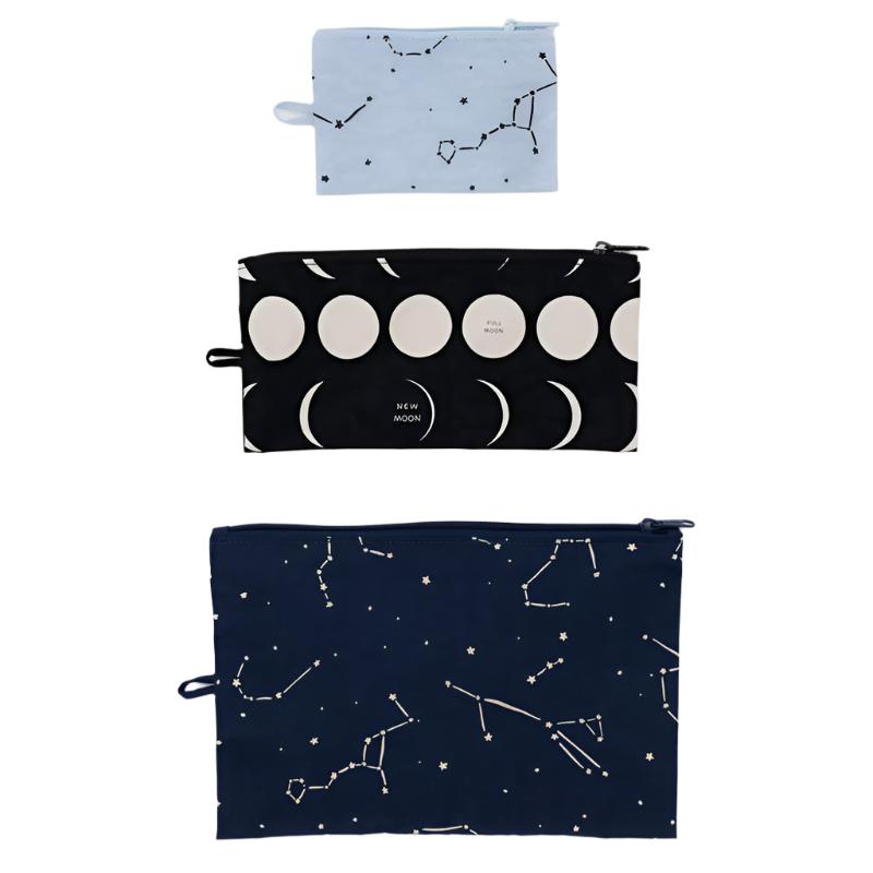 Baggu Flat Pouch Set - Night Sky