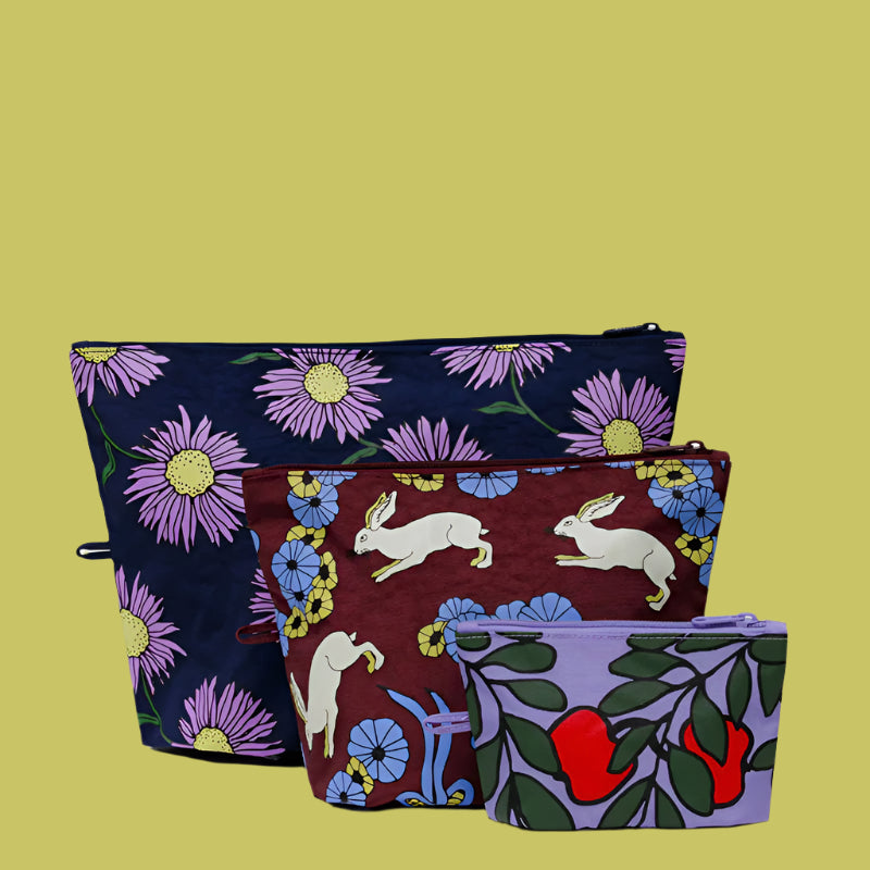 Baggu Go Pouch Set Night Orchard