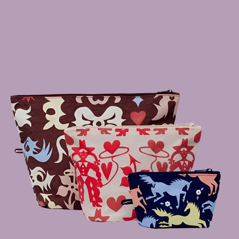 Baggu Go Pouch Set Western Cut Outs