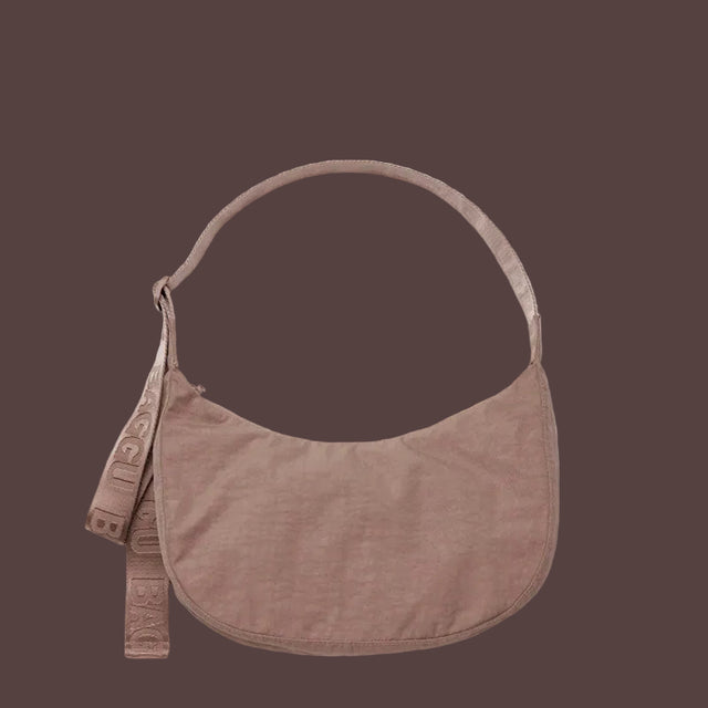 Baggu Medium Nylon Crescent Bag - Toasted Almond