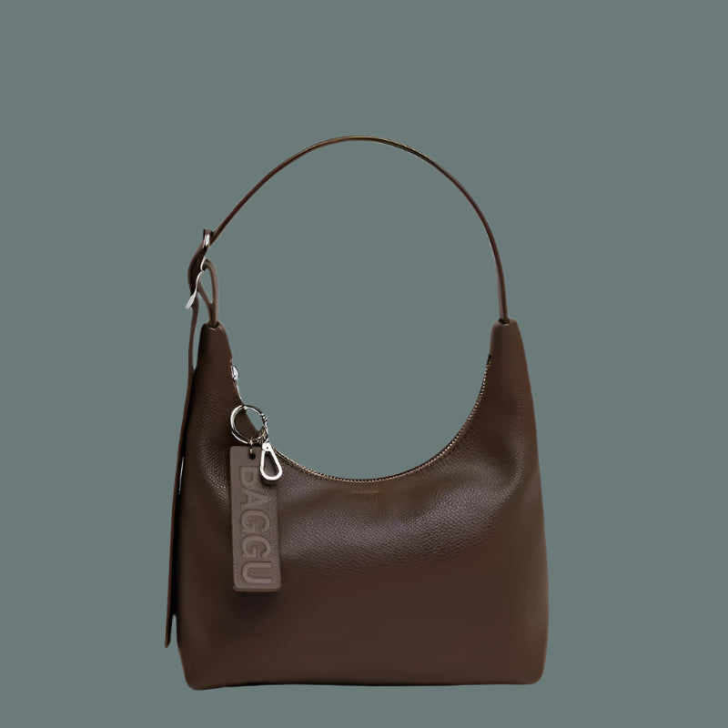 Baggu Mini Recycled Leather Shoulder Bag - Brown