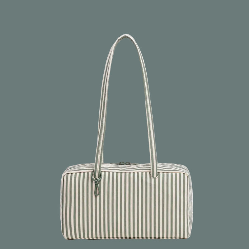 Baggu Nylon Bowler Bag Sage Stripe
