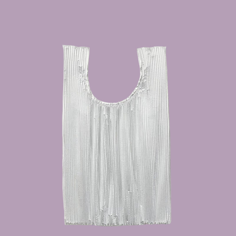 Baggu Pleated Bag Chrome Metallic