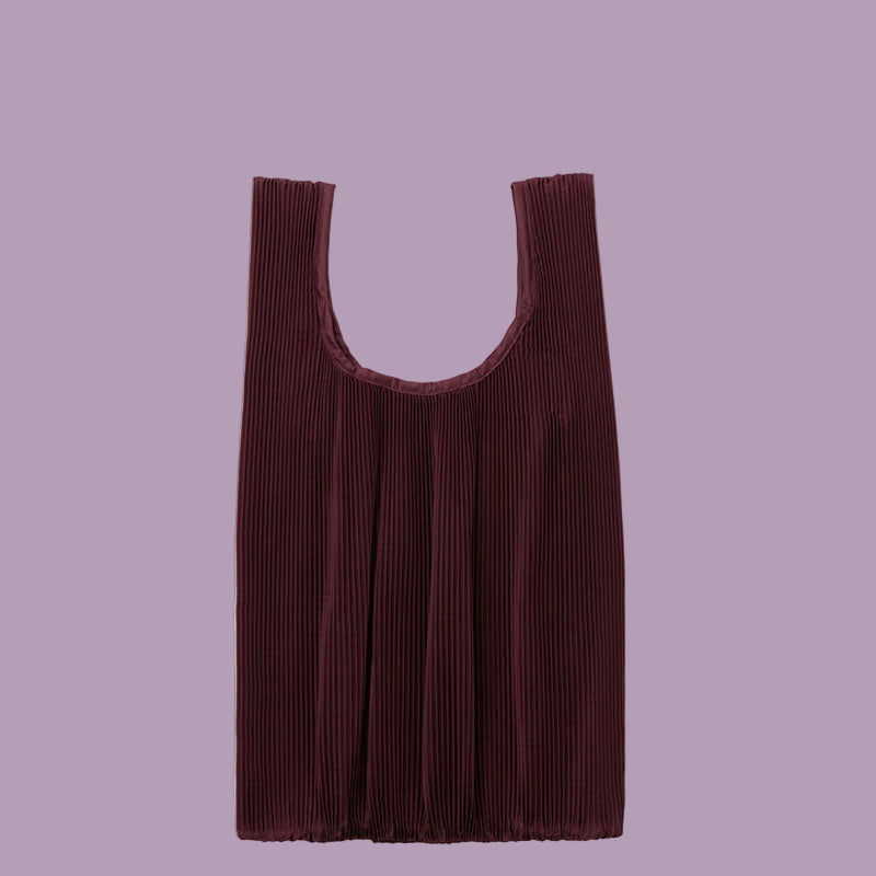 Baggu Pleated Bag Mahogany