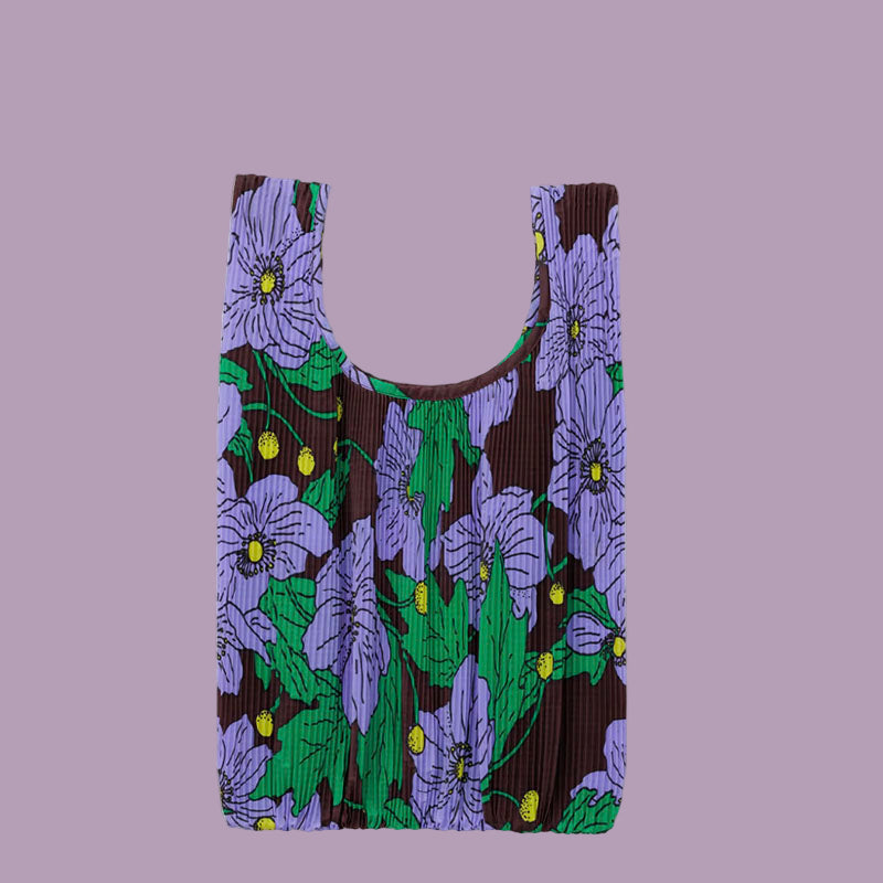 Baggu Pleated Bag Maroon Poppy