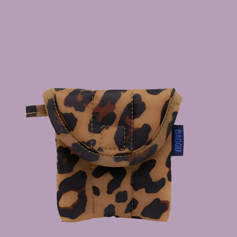 Baggu Puffy Earbuds Case - Leopard