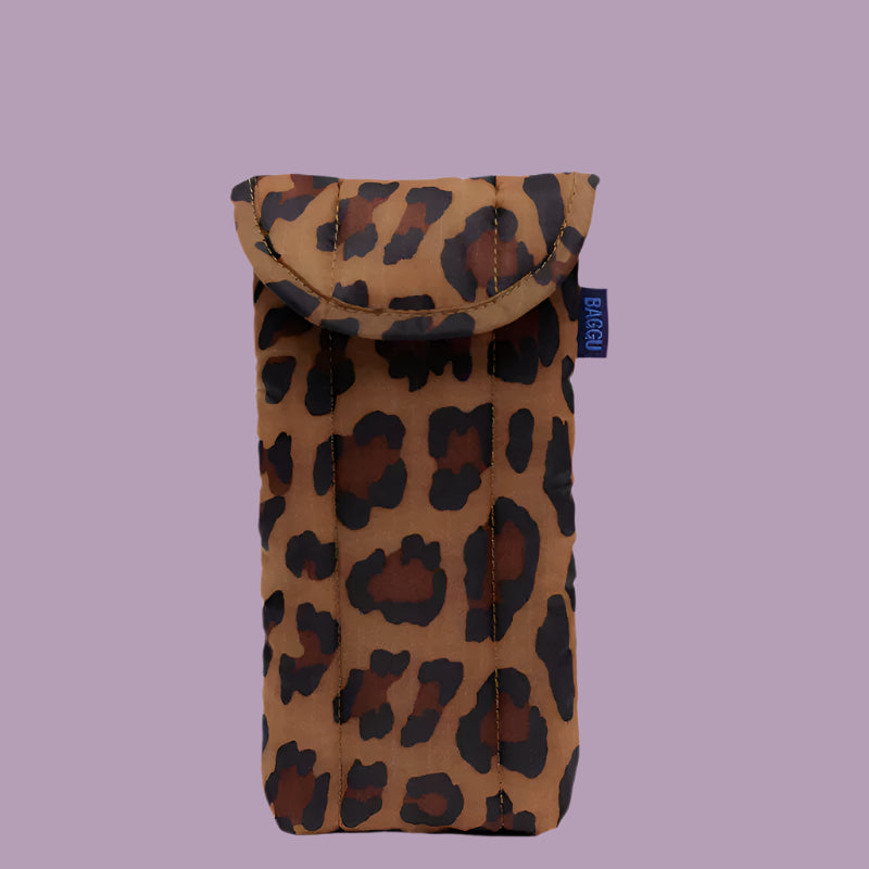 Baggu Puffy Glasses Sleeve Leopard