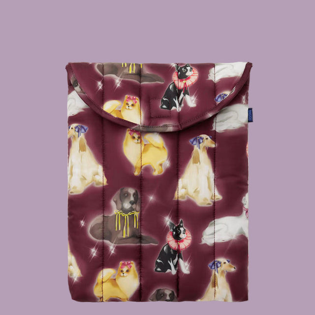Baggu Puffy Laptop Bag - Fancy Dogs