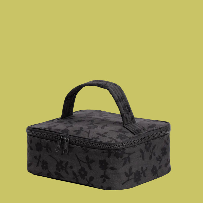 Baggu Small Cosmetic Case Charcoal Ditsy Floral