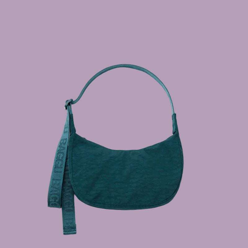 Baggu Small Nylon Crescent Bag - Deep Sea