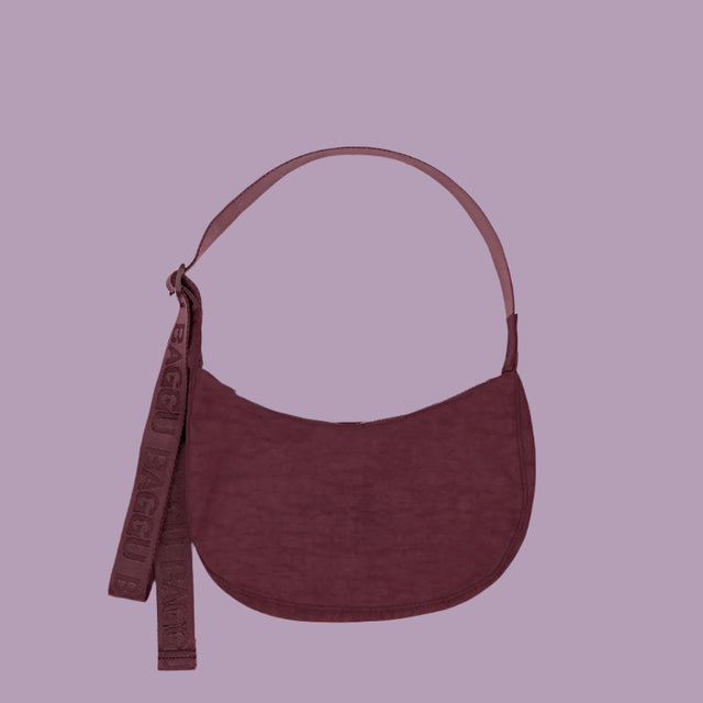 Baggu Small Nylon Crescent Bag Mahogany