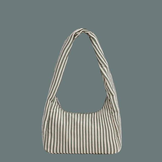 Baggu Small Nylon Meringue Bag Sage Stripe