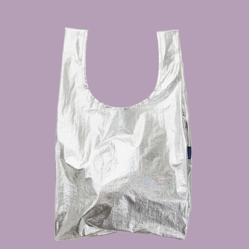 Baggu Reusable Shopping Bag - Chrome Metallic