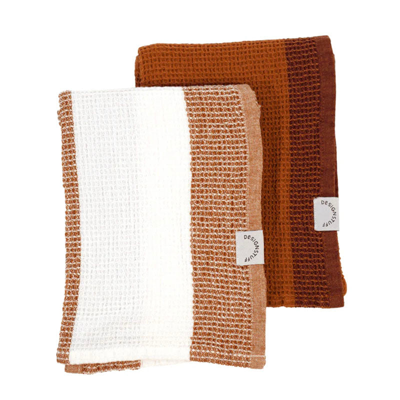 Designstuff Waffle Tea Towel Set of 2