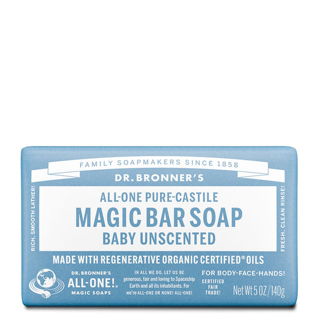 Dr Bronner's Pure-Castile Magic Bar Soap - Baby Unscented