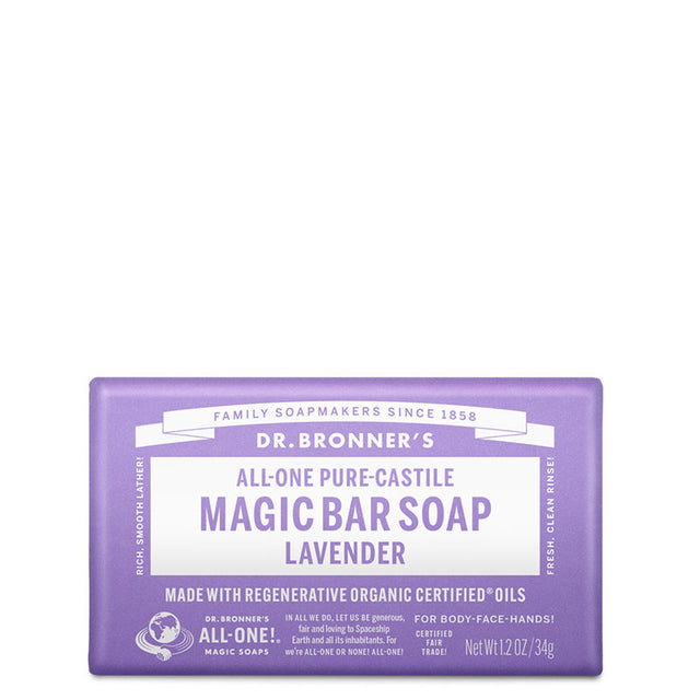 Dr Bronner's Pure-Castile Magic Bar Soap - Lavender