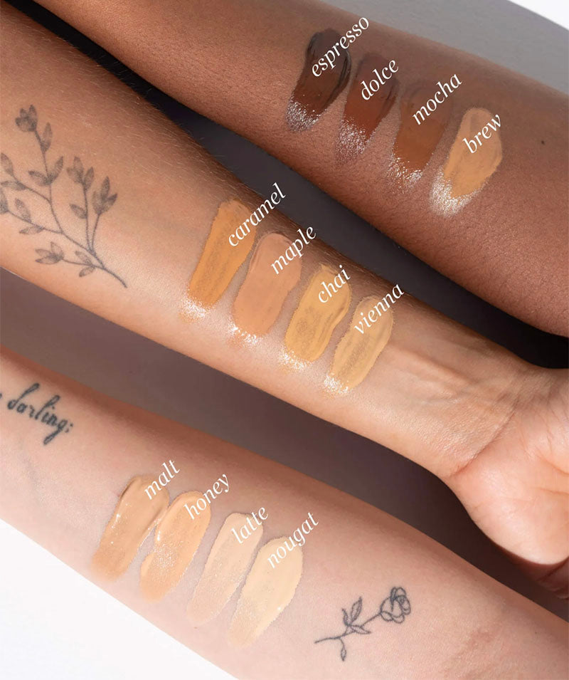 Ere Perez Oat Milk Foundation swatches