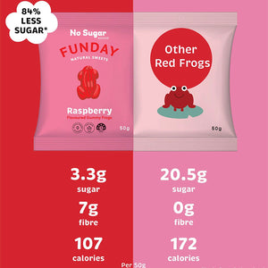 FUNDAY Natural Sweets - Raspberry Gummy Frogs sugar free