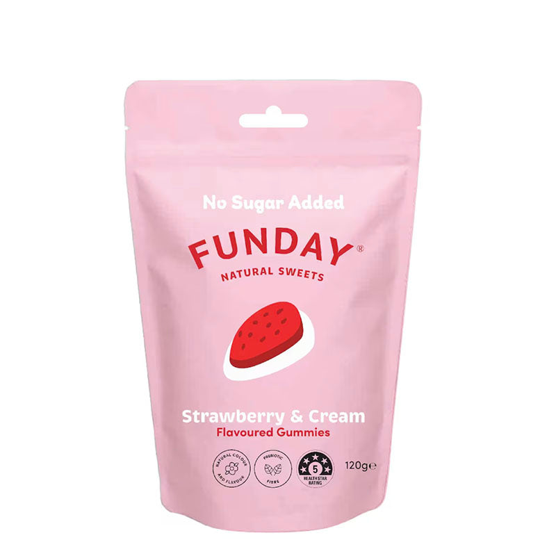 FUNDAY Natural Sweets - Strawberry & Cream Gummy share pack