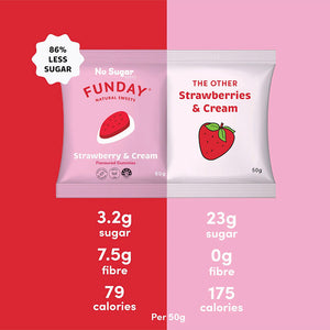FUNDAY Natural Sweets - Strawberry & Cream Gummy sugar free