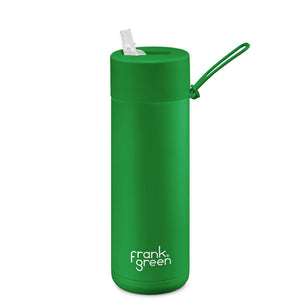 Frank Green Ceramic Reusable Bottle (595ml) Straw Lid Evergreen