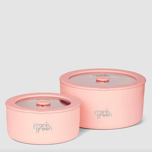 Frank Green Pack of 2 Stainless Steel Bowls - Pink