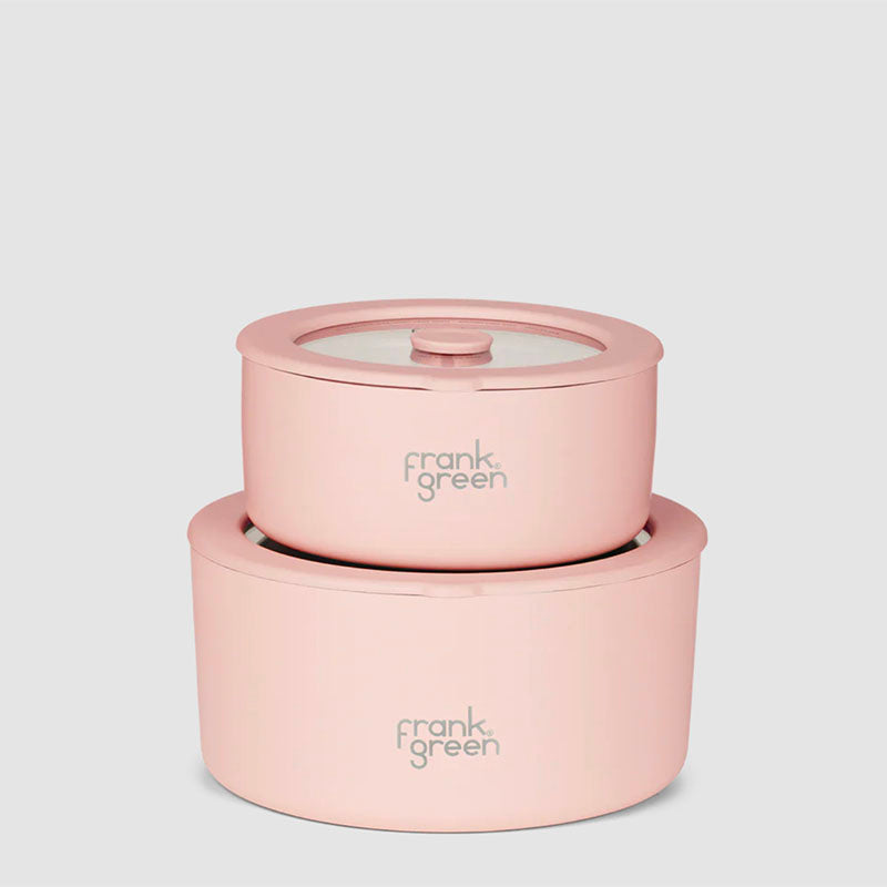 Frank Green Pack of 2 Stainless Steel Bowls Blush Pink
