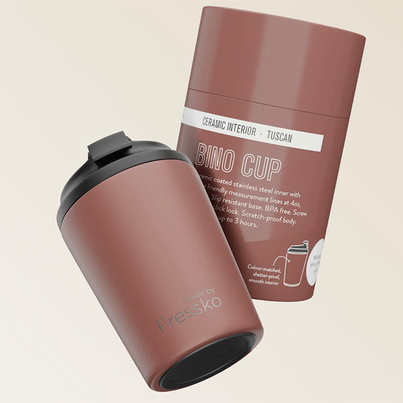 Fressko Bino CERAMIC Reusable Coffee Cup 8oz