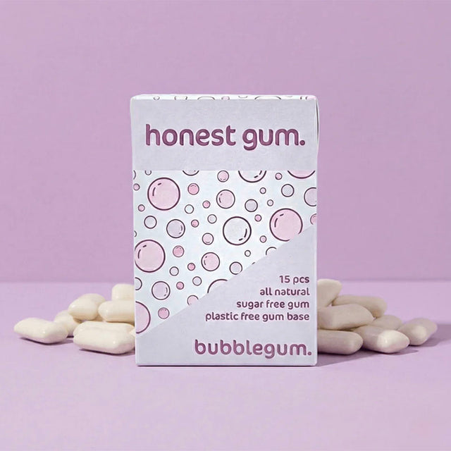 Honest Gum All-Natural Sugar-Free Gum - Bubbblegum