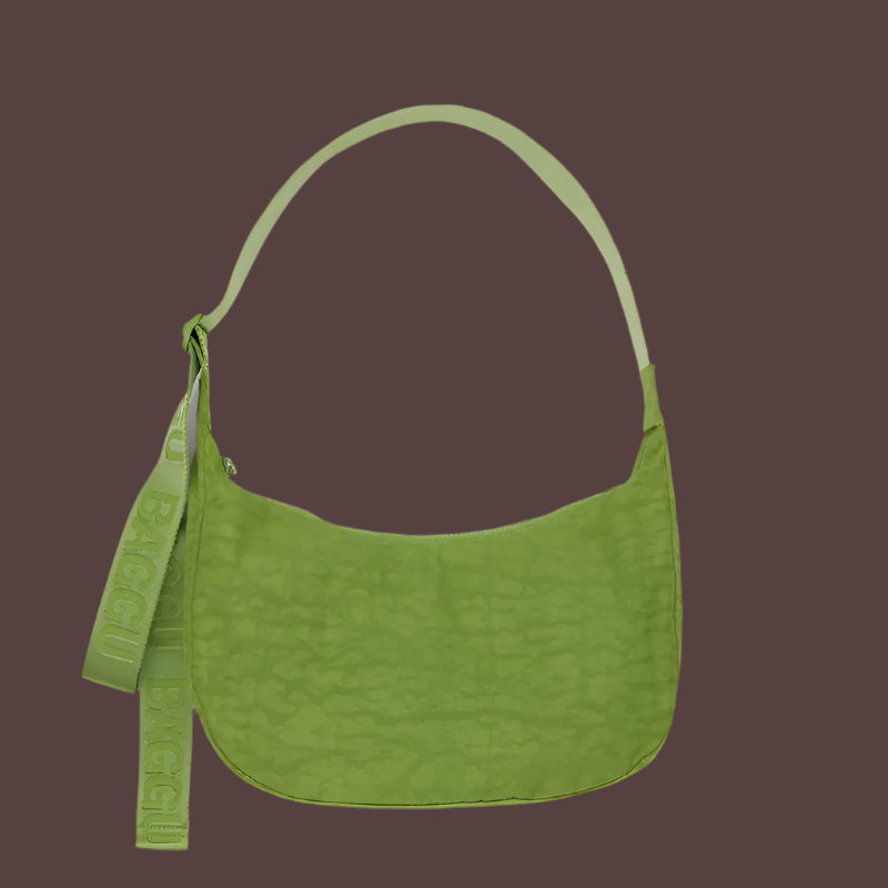 Baggu Medium Nylon Crescent Bag - Green Juice