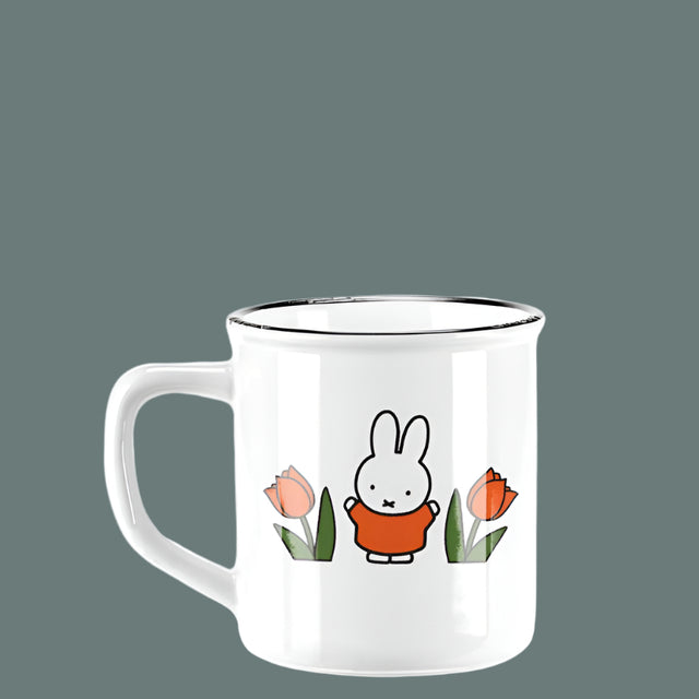 Miffy Ceramic Mug with red tulips