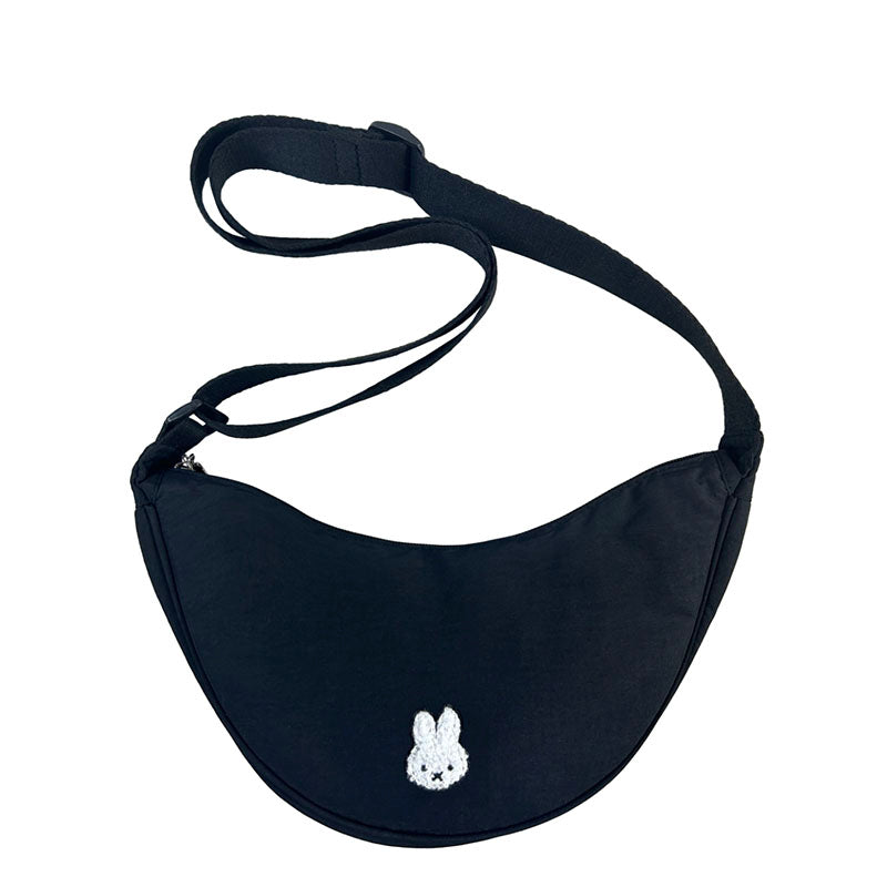 Miffy Crescent Crossbody Bag Black
