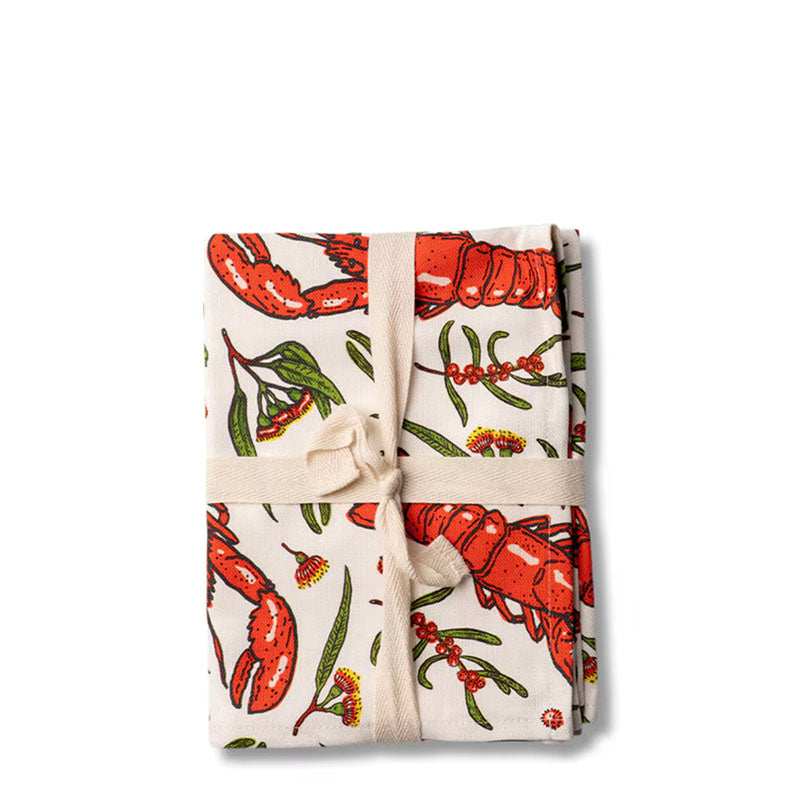 Milligram Christmas Tea Towel Lobster