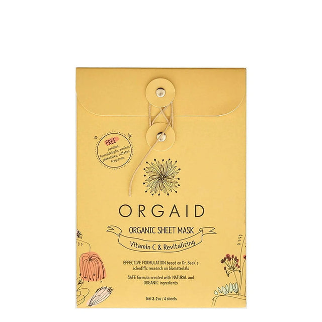 Orgaid Organic Sheet Mask: Vitamin C Revitalising - 4 pack
