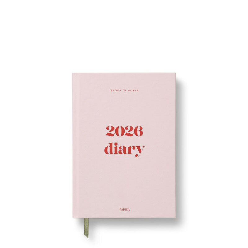 Papier 2026 Diary Hardcover A5 Diary Joy Pink