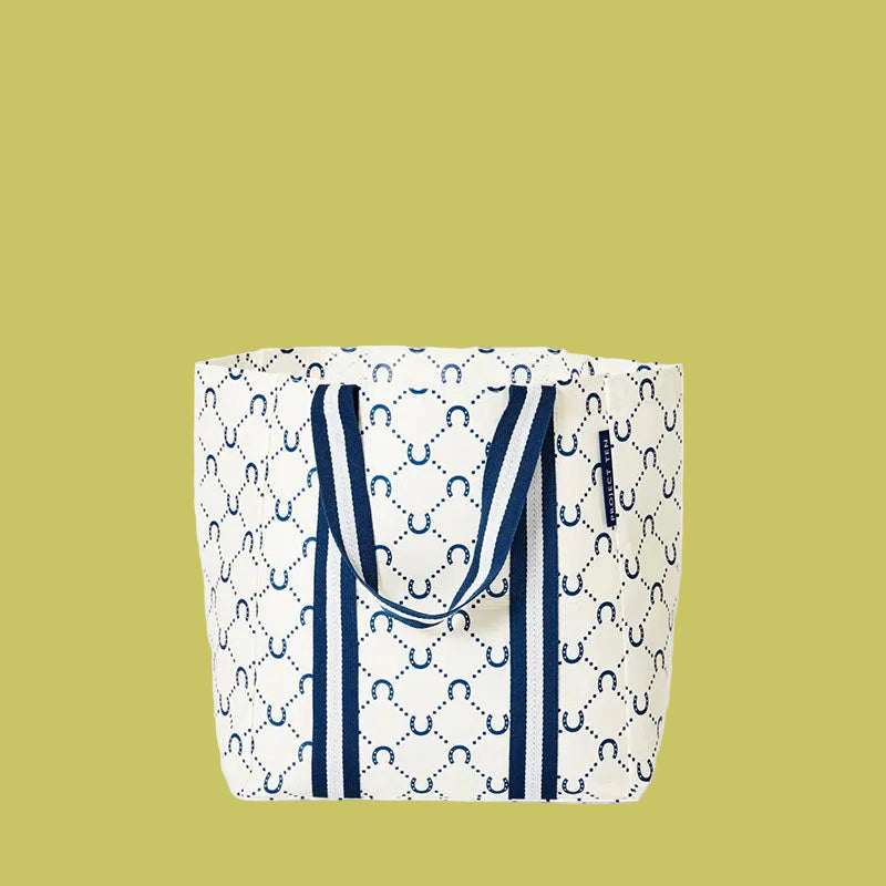 Project Ten Shopper Tote Navy Horseshoe