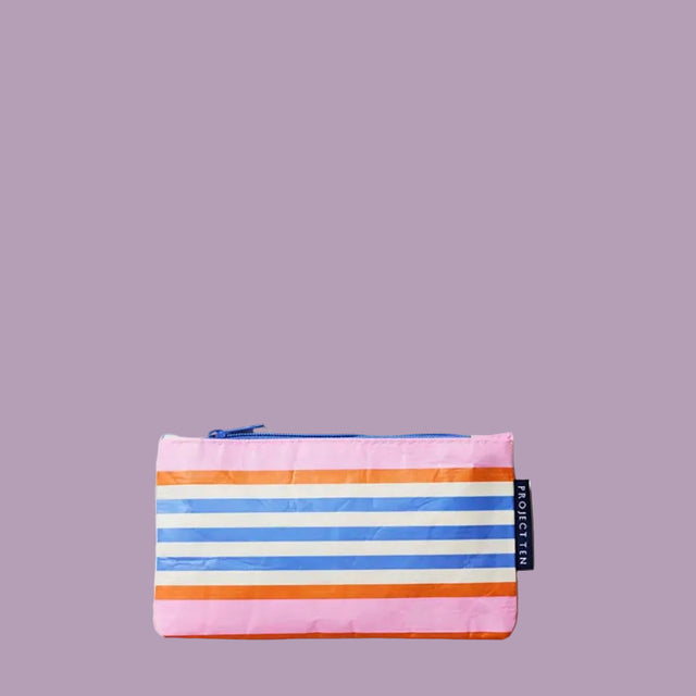 Project Ten Tiny Zip Pouch Capri Stripe