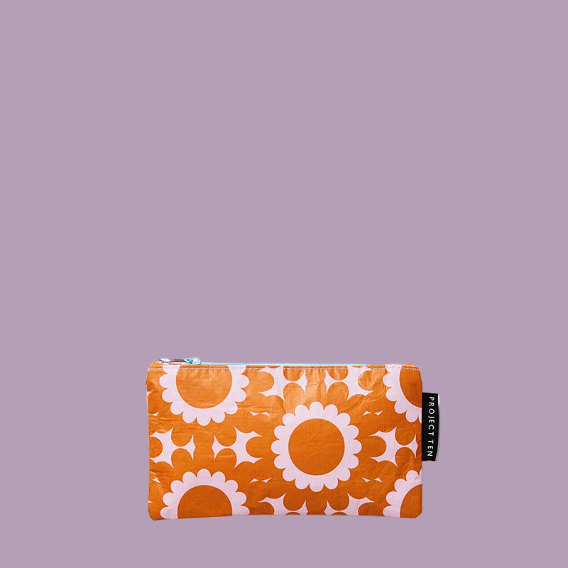 Project Ten Tiny Zip Pouch Geo Flower