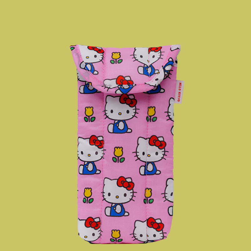 Baggu Puffy Glasses Sleeve Hello Kitty Pink