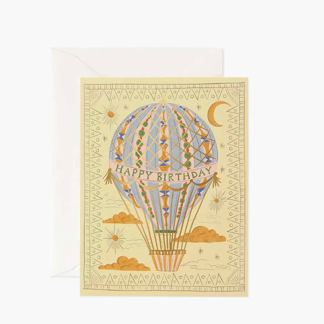 Rifle Paper Co Happy Birthday Hot Air Balloon Card