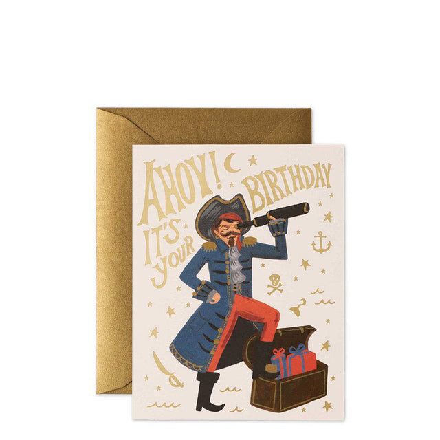 Rifle Paper Co Pirate Ahoy Birthday Card