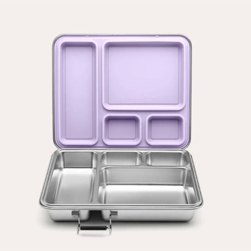 Seed & Sprout CrunchBox 2.0 Lunch Box with Leak Resistant Seal Lilac
