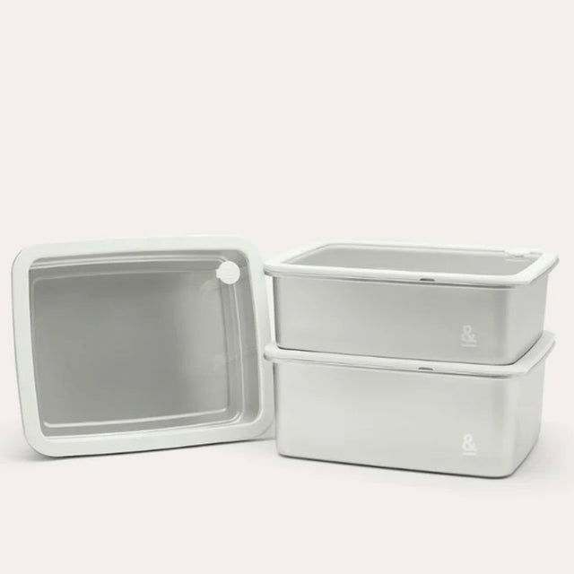 Seed & Sprout Rectangle Stainless Steel & Glass Containers - 3 pack